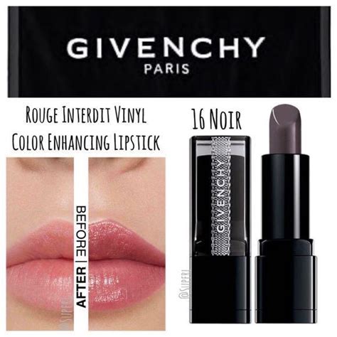 dupe for givenchy rouge interdit vinyl color enhancing lipstick noir|givenchy rouge interdit temptation lipstick.